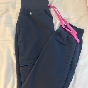 Women’s Dark Harbor Figs Joggers with Pink Drawstring